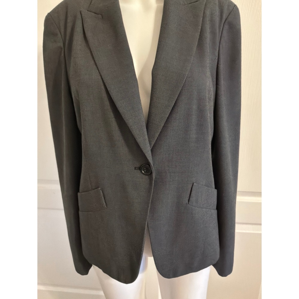 Worthington Stretch Gray Solid One Button Blazer … - image 4